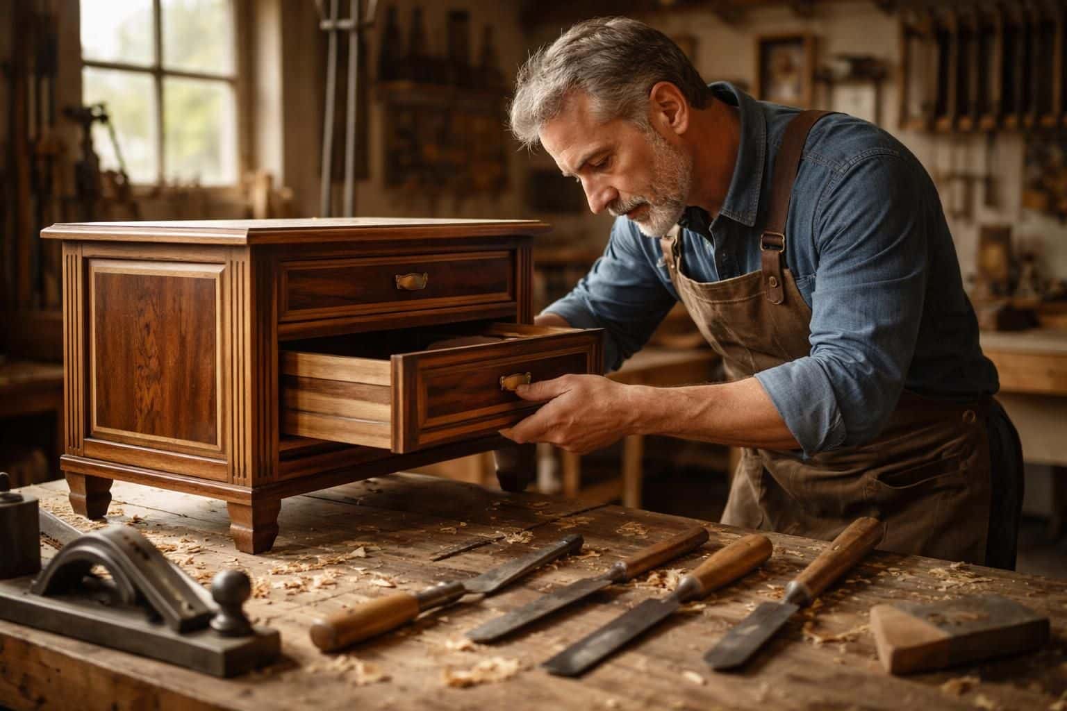 découvrez l'art de créer un meuble unique grâce au savoir-faire d'un ébéniste expérimenté, alliant tradition et créativité pour des pièces sur mesure.